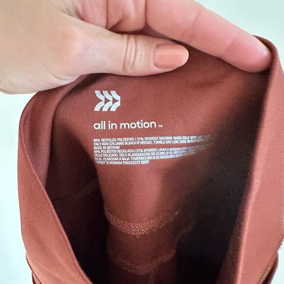 All In Motion High Waist Activewear Leggings Red XS - Picture 7 of 8